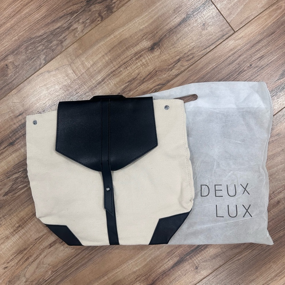 Deux Lux Black and Cream Demi Backpack